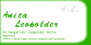 anita leopolder business card
